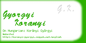 gyorgyi koranyi business card